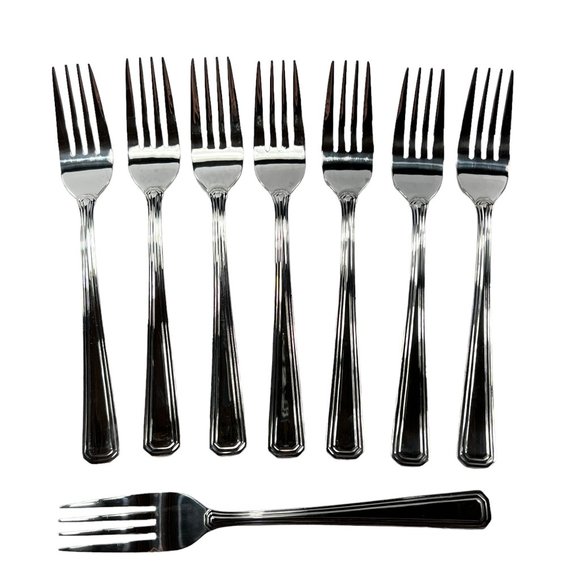 Hampton Silversmiths Dinner Forks 8 Stainless Flatware Extras Replacement HSV188 - Picture 1 of 6